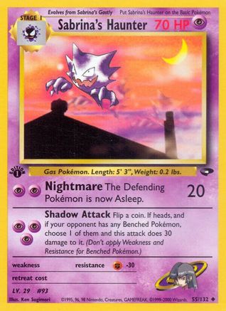 Sabrina's Haunter (55/132) - Gym Challenge 1st Edition