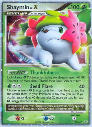 Shaymin Lv.X (Land Forme) (126/127) - Platinum Holofoil