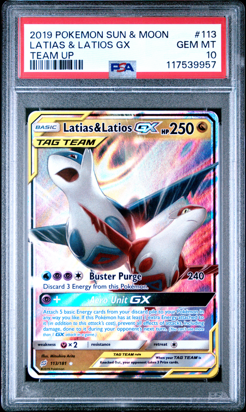 ポケモンカードゲーム Latias&Latios gx rr psa10 PSA 10 LATIAS & LATIOS GX TEAM UP