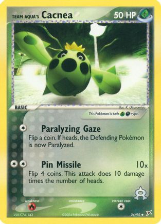 Team Aqua's Cacnea (24/95) - Team Magma vs Team Aqua Reverse Holofoil
