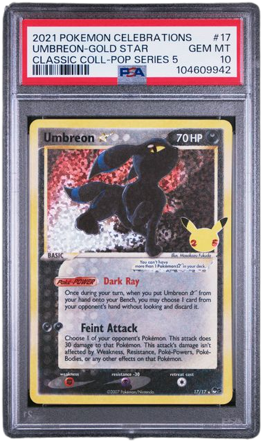 PSA 10 UMBREON GOLD STAR POP SERIES 5 CELEBRATIONS