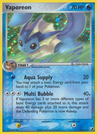 Vaporeon (19/115) - Unseen Forces Holofoil