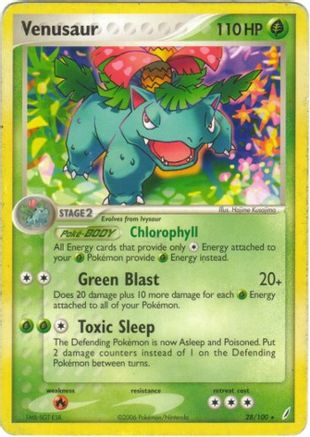 Venusaur (28/100) - Crystal Guardians Reverse Holofoil
