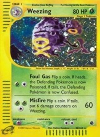 Weezing (32/165) - Expedition Reverse Holofoil