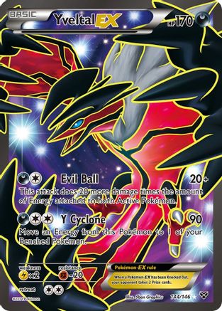 Yveltal EX (Full Art) (144/146) - XY Base Set Holofoil