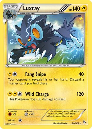Luxray (34/106) - XY Flashfire Reverse Holofoil
