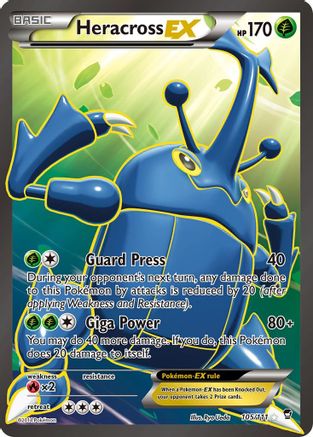 Heracross EX (Full Art) (105/111) - XY  Furious Fists Holofoil