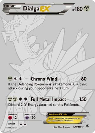 Dialga EX (Secret Rare) (122/119) - XY  Phantom Forces Holofoil