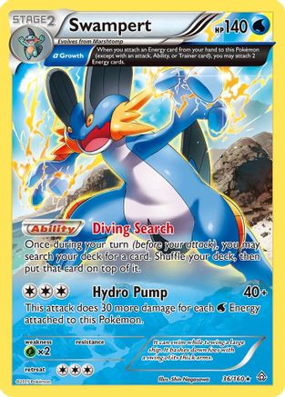 Swampert (Alpha) (36/160) - XY Primal Clash Holofoil
