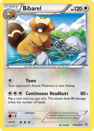 Bibarel (118/160) - XY Primal Clash Reverse Holofoil