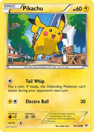 Pikachu (20/108) - XY Roaring Skies