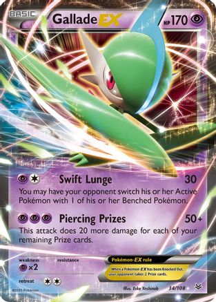 Gallade EX (34/108) - XY  Roaring Skies Holofoil