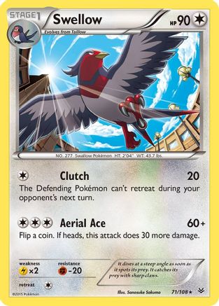 Swellow (71/108) - XY Roaring Skies Reverse Holofoil