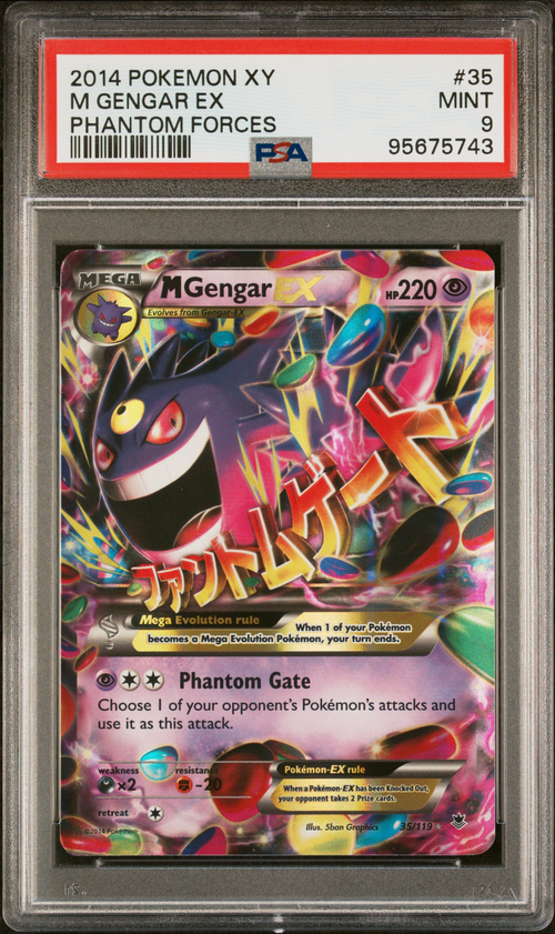PSA 9 M GENGAR EX PHANTOM FORCES PSA 9 M GENGAR EX PHANTOM FORCES