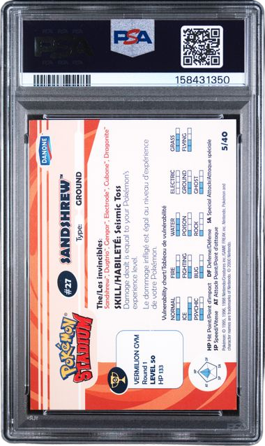 PSA 10 SANDSHREW 5/40 STADIUM TIP