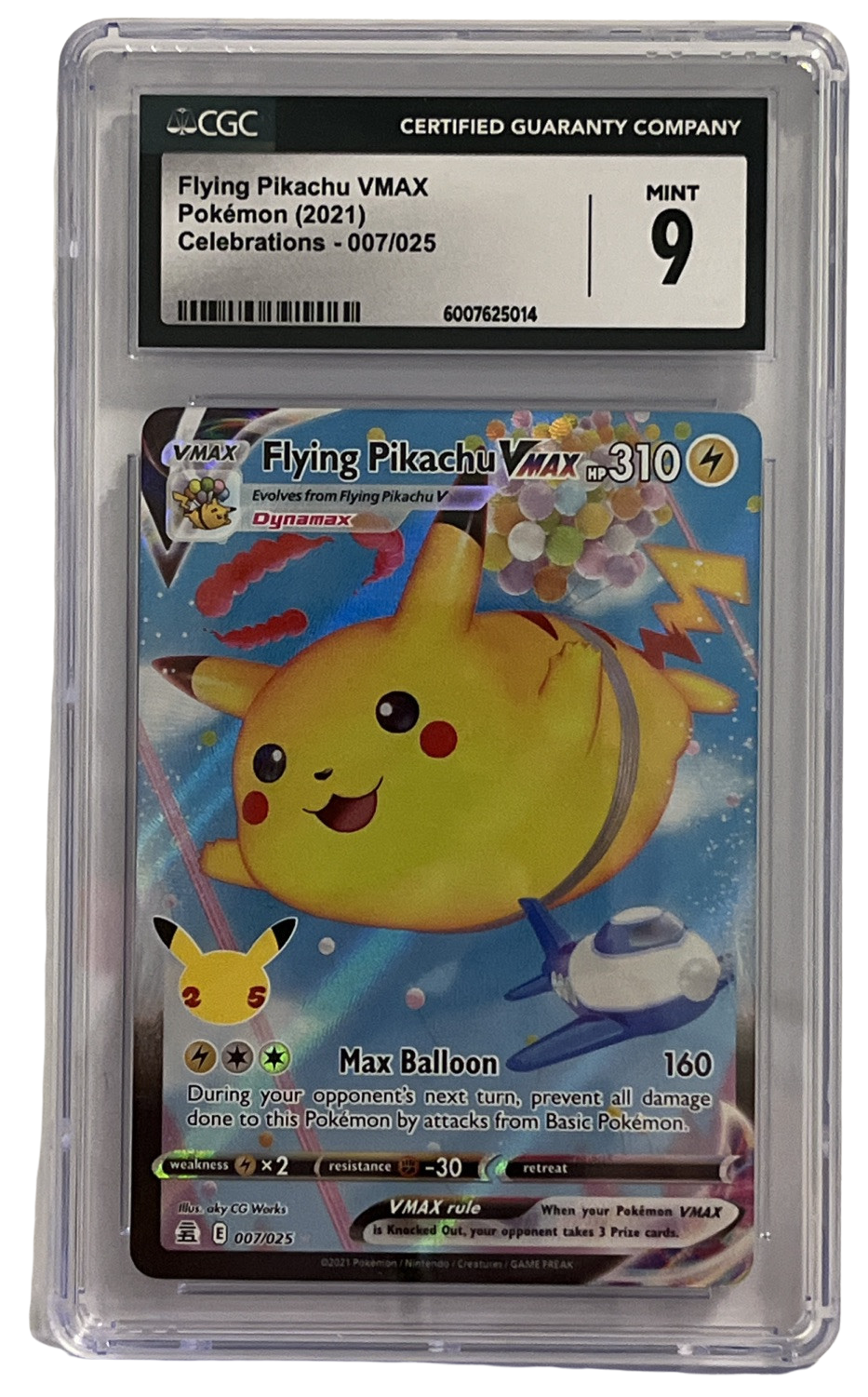 CGC 9 FLYING PIKACHU VMAX CELEBRATIONS