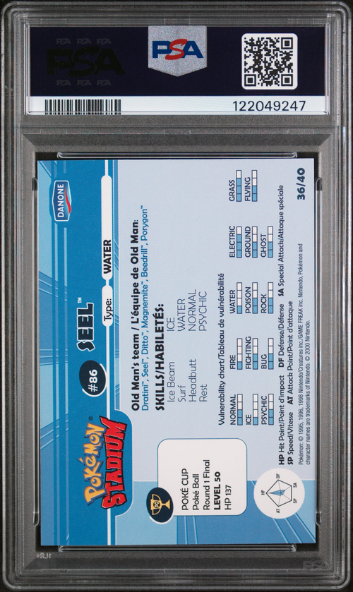 PSA Card Back
