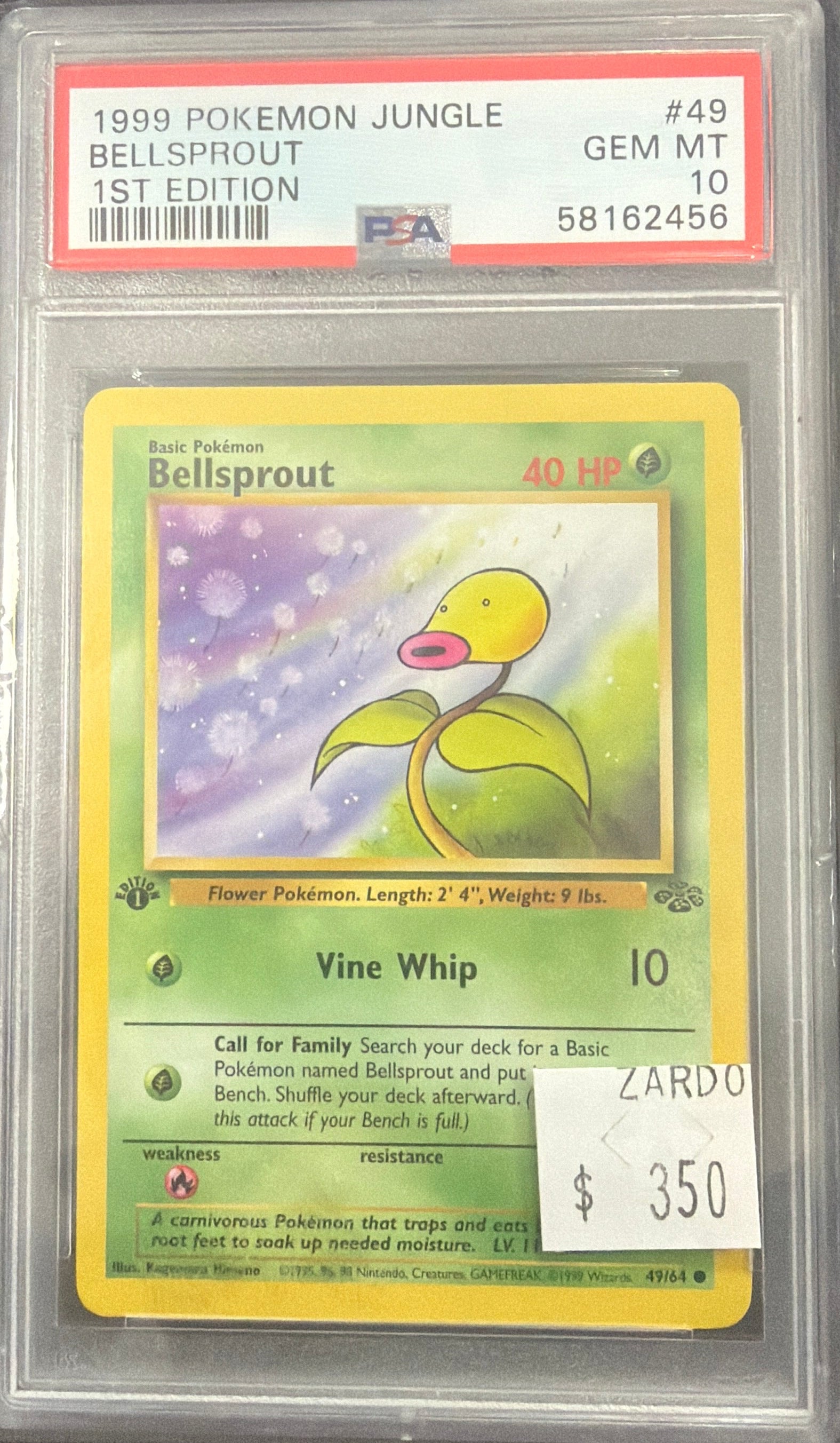 PSA 10 BELLSPROUT 1ST EDITION
