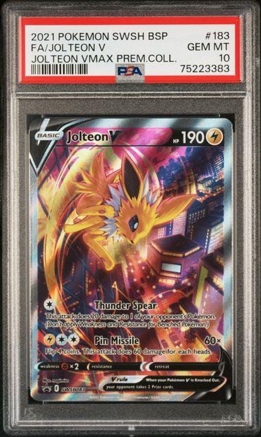 PSA 10 FA/JOLTEON V JOLTEON VMAX PREM.COLL.