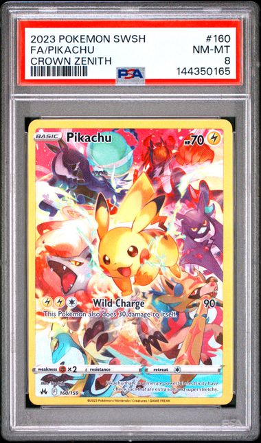 PSA 8 PIKACHU CROWN ZENITH