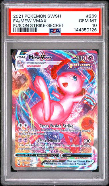 PSA 10 FA/MEW VMAX FUSION STRIKE