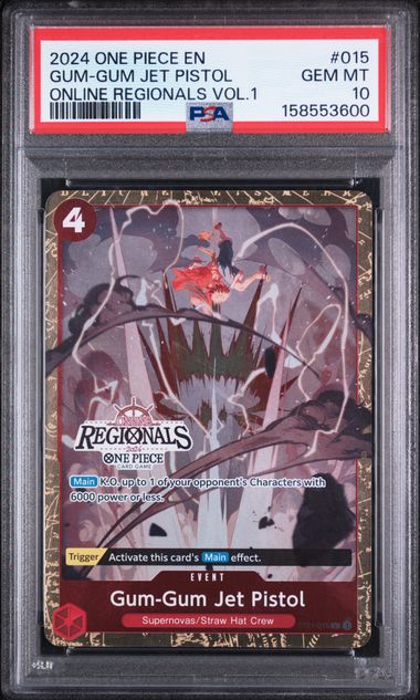 PSA 10 GUM-GUM JET PISTOL ONLINE REGIONALS PACK 2024 VOL.1