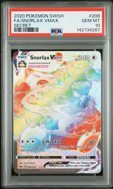 PSA 10 SNORLAX VMAX SECRET