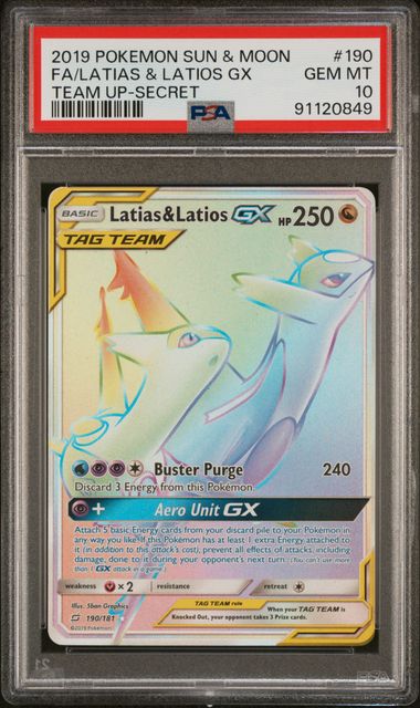 PSA 10 FA/LATIAS & LATIOS GX TEAM UP
