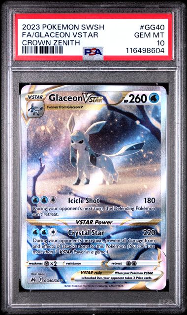PSA 10 FA/GLACEON VSTAR CROWN ZENITH