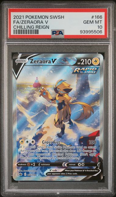 PSA 10 ZERAORA V CHILLING REIGN