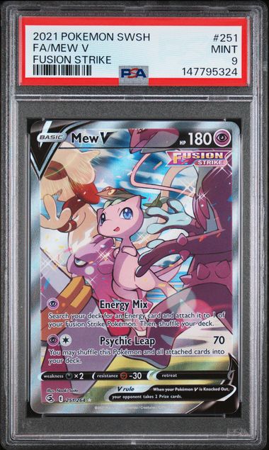 PSA 9 MEW V FUSION STRIKE