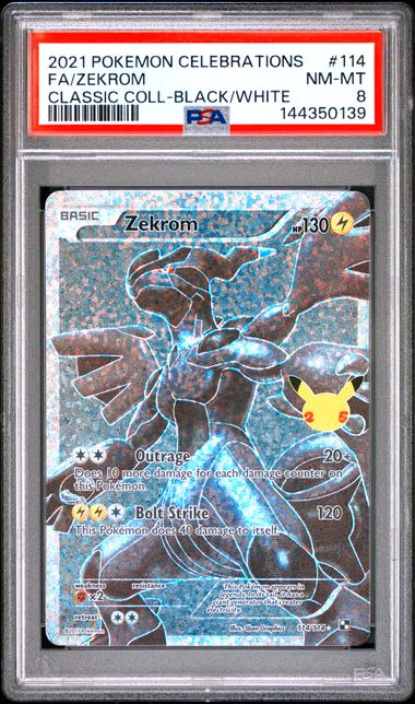 PSA 8 ZEKROM CELEBRATIONS CLASSIC COLLECTION