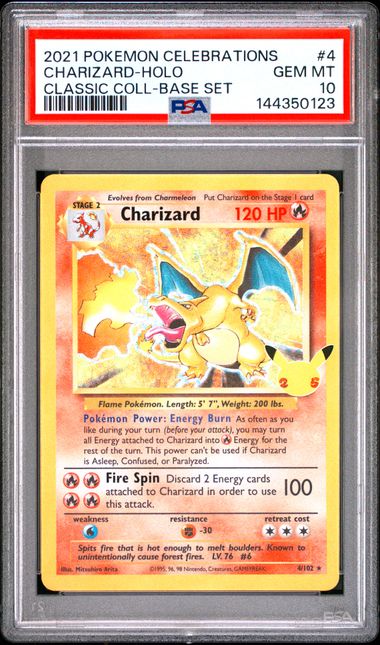 PSA 10 CHARIZARD-HOLO CELEBRATIONS