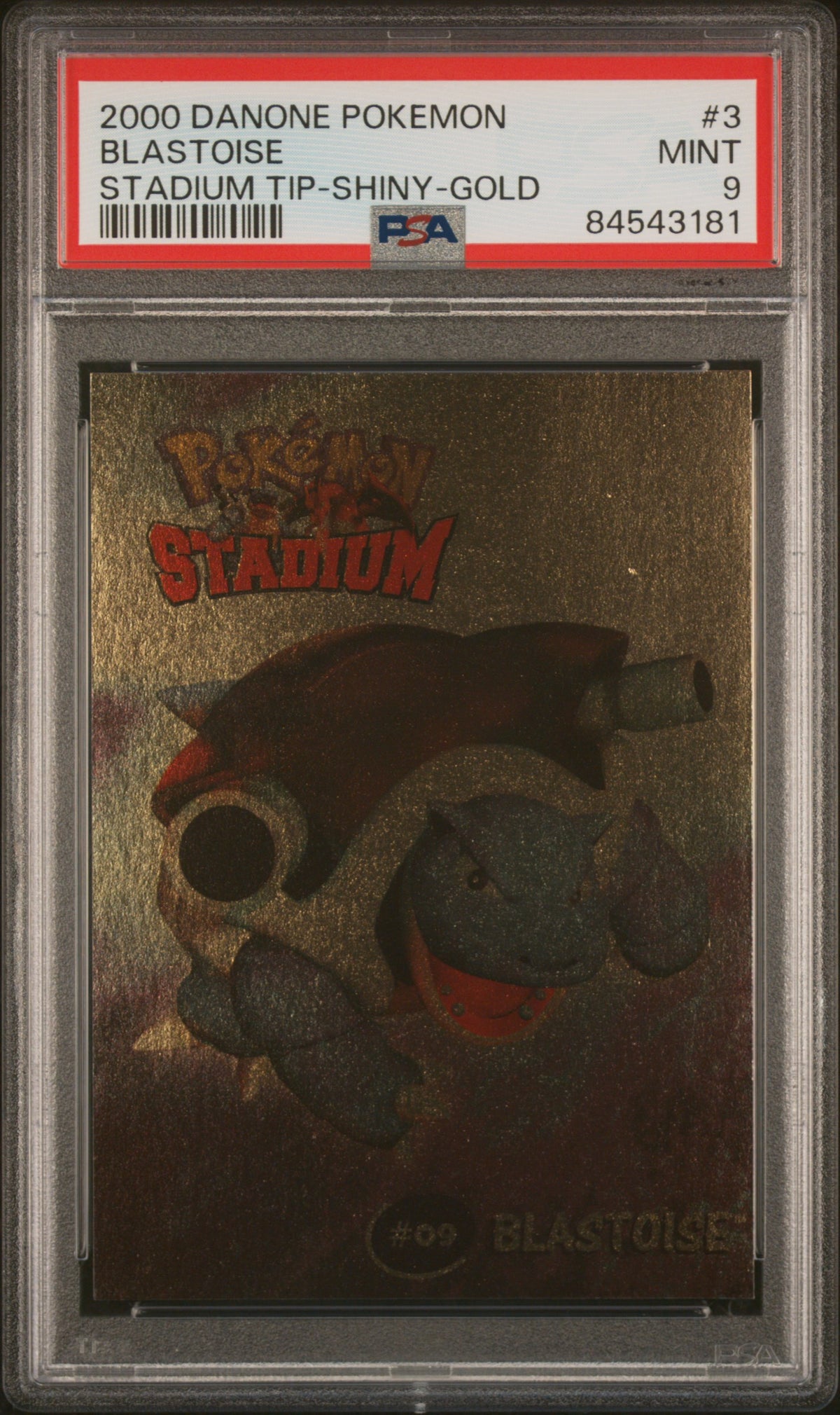 PSA 9 BLASTOISE SHINY GOLD STADIUM TIP
