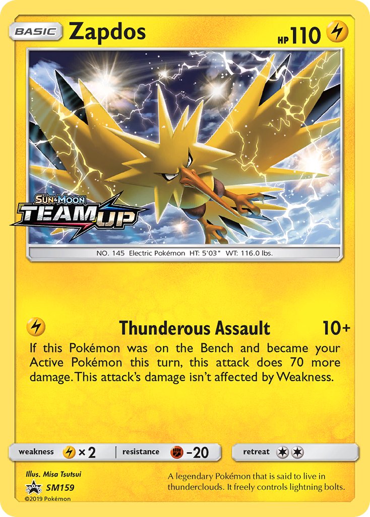 PSA 9Zapdos #SM159 SM Black Star Promo
