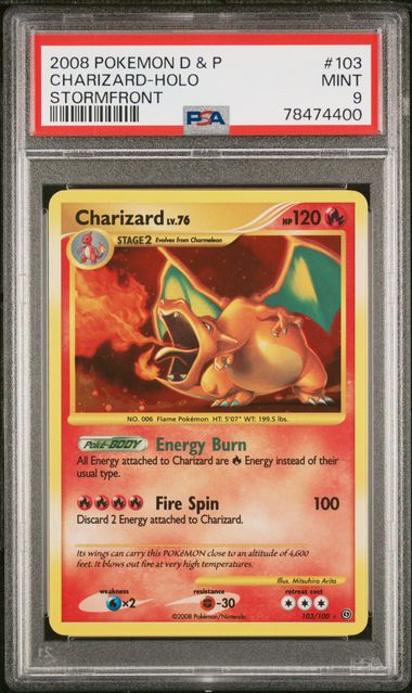 PSA 9 CHARIZARD-HOLO STORMFRONT