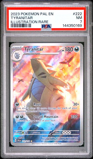 PSA 7 TYRANITAR PALDEA EVOLVED