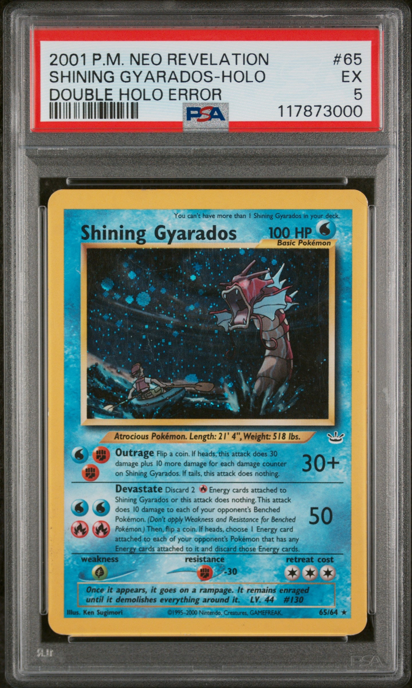 PSA 5 Shining Gyarados #65/64 Neo Revelation Unlimited