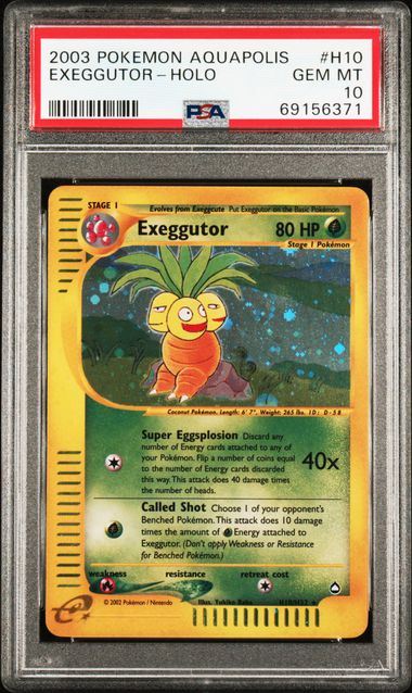 PSA 10 EXEGGUTOR HOLO AQUAPOLIS