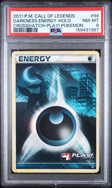 PSA 8 DARKNESS ENERGY-HOLO CALL OF LEGENDS CROSSHATCH-PLAY!