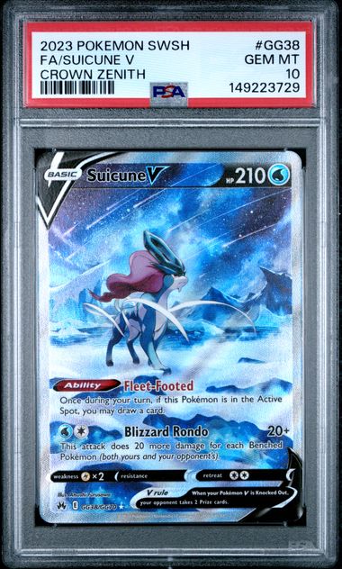 PSA 10 SUICUNE V CROWN ZENITH