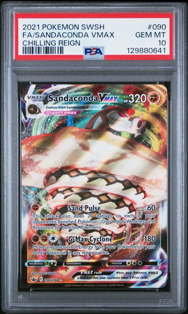pokemon cards sandaconda VMAX - SWSH06: Chilling Reign [ULTRA RARE] [FF] Power Press (60+) Deck 1:Kaalia of the Vast Krenko, Mob Boss ELITE Tentacruel