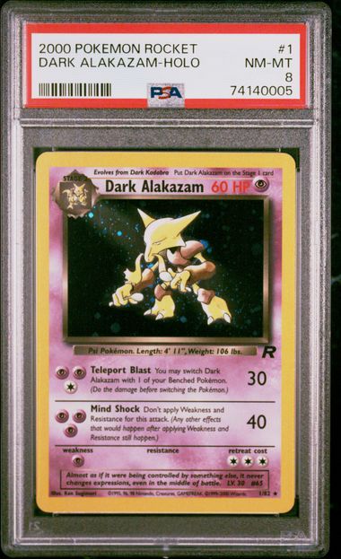 PSA 8 DARK ALAKAZAM ROCKET
