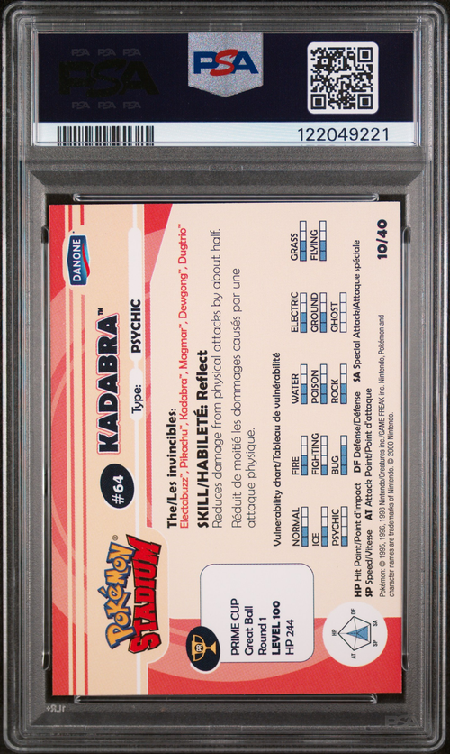 PSA Card Back