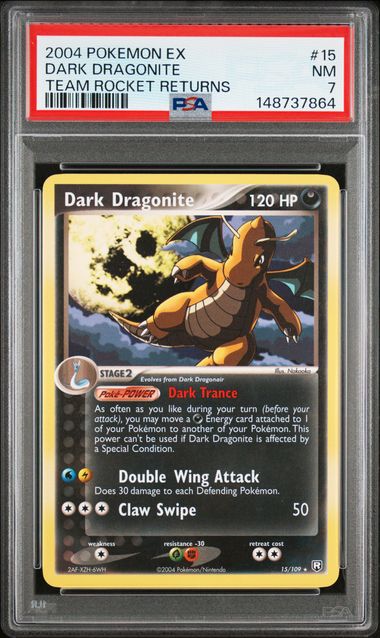 PSA 7 DARK DRAGONITE TEAM ROCKET RETURNS