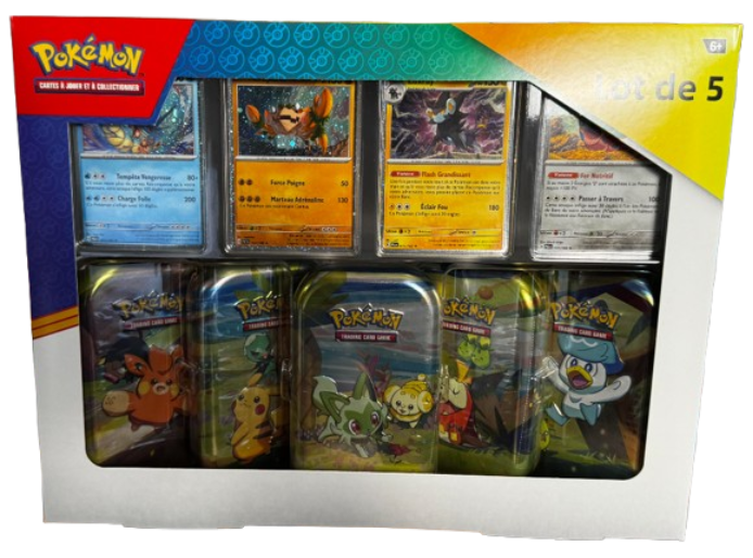 5 Mini Tins Paldea Friends Collection Box