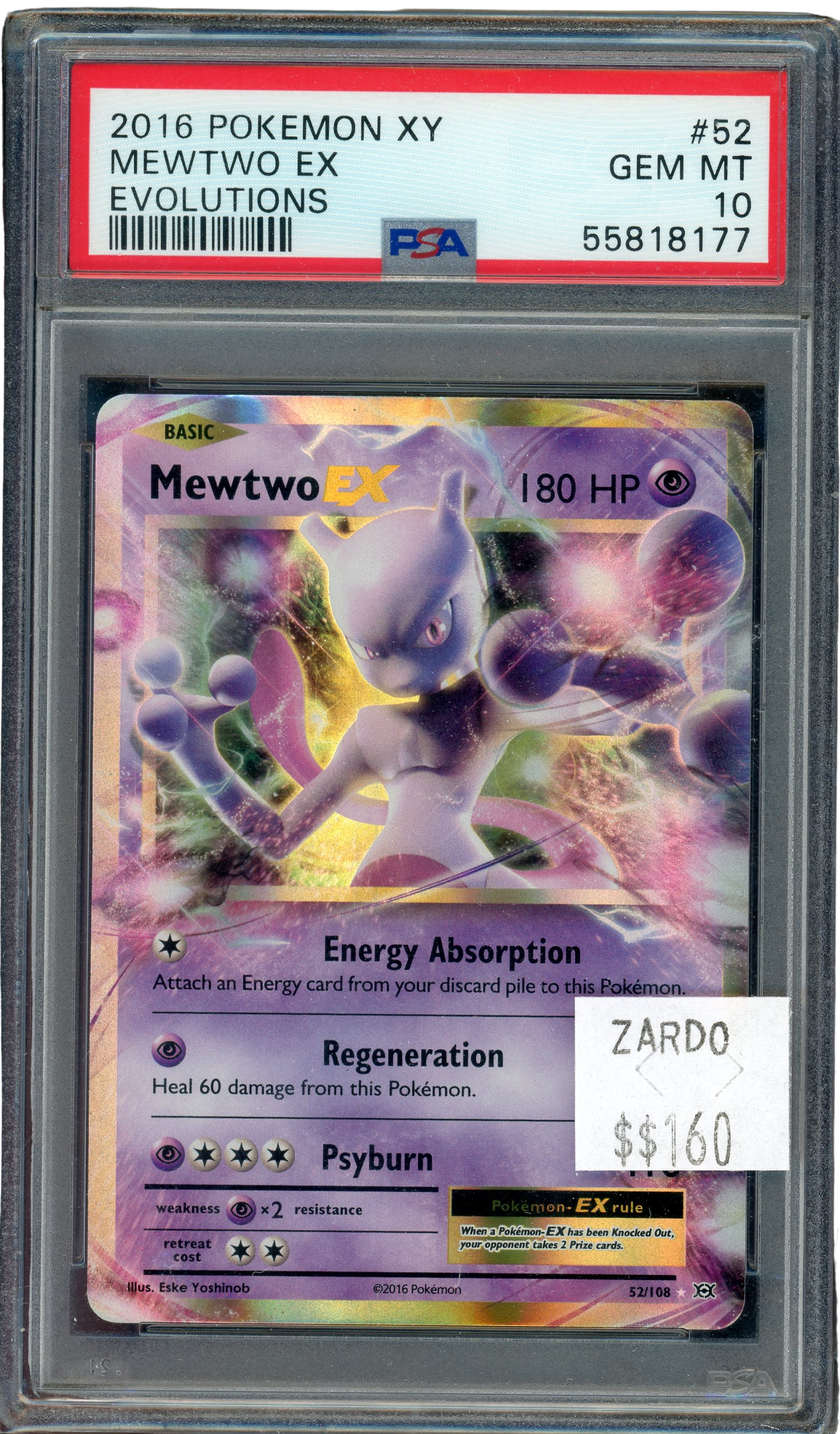 PSA 10 Mewtwo EX -XY Evolution