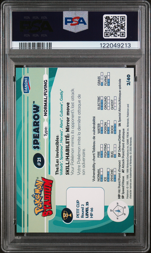 PSA Card Back