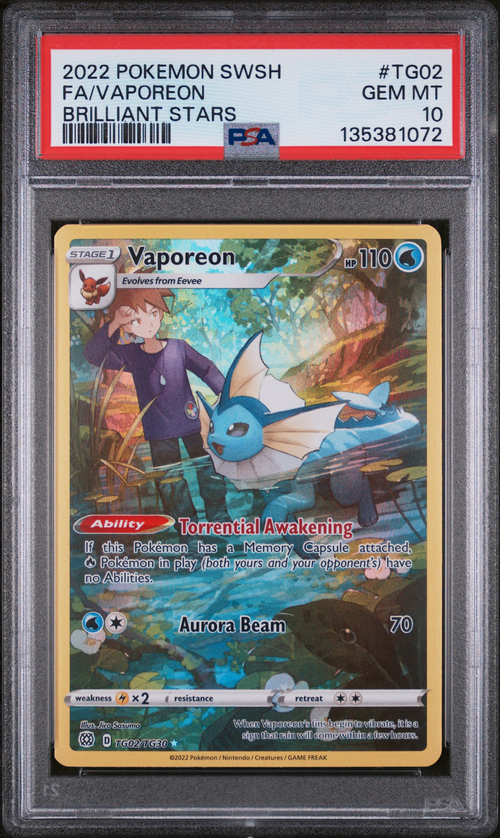 PSA 10 FA/VAPOREON BRILLIANT STARS