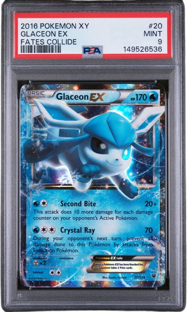 PSA 9 GLACEON EX FATES COLLIDE